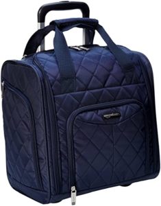 AmazonBasics 36 cm Navy Blue Quilted Underseat Rs 1899 amazon dealnloot