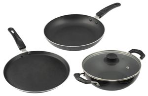 Cresta Aluminium 3 Piece Cookware Set with Rs 652 amazon dealnloot