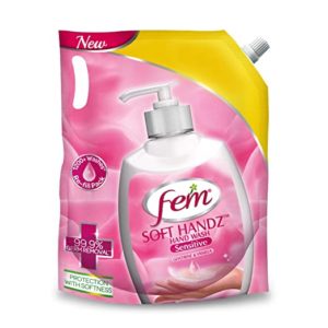 Fem Soft Handz Handwash Sensitive Kills 99 Rs 121 amazon dealnloot