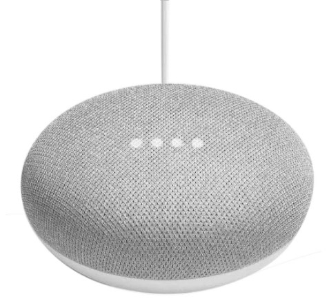 Google Home Mini Smart Voice Activated Speaker, Chalk