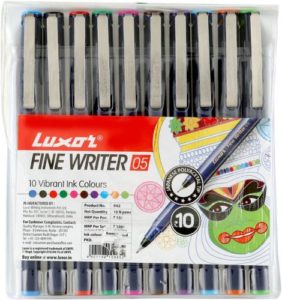 LUXOR Finewriter Fineliner Pen Pack of 10 Rs 70 flipkart dealnloot