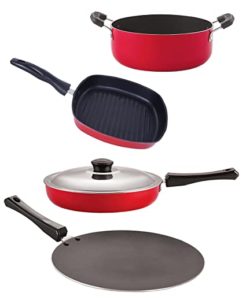 Nirlon Nonstick Premium Quality Aluminium Kitchenware Set Rs 755 amazon dealnloot