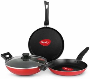 Pigeon Essentials Cookware Set Aluminium 4 Piece Rs 599 flipkart dealnloot