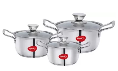 Pigeon Special Stainless Steel Conical Casserole 3 Set