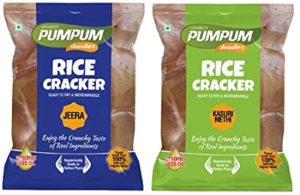 Pumpum Jeera Kasuri Methi Favoured Rice Crackers Rs 30 amazon dealnloot