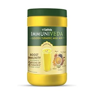 Saffola Immuniveda Golden Turmeric Milk Mix 400 Rs 162 amazon dealnloot