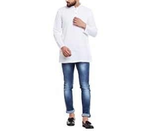 Sojanya Since 1958 Mens Black Short Kurta Rs 323 amazon dealnloot