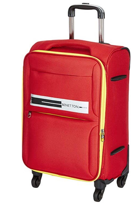 United Colors of Benetton Polyester 50 cms Red Softsided Cabin Luggage