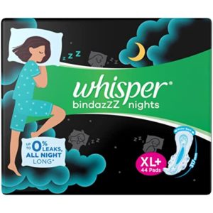 Whisper Bindazzz Nights Sanitary Pads Xl Pack Rs 280 amazon dealnloot