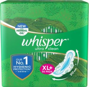 Whisper Ultra Clean XL Sanitary Pad Pack Rs 257 flipkart dealnloot