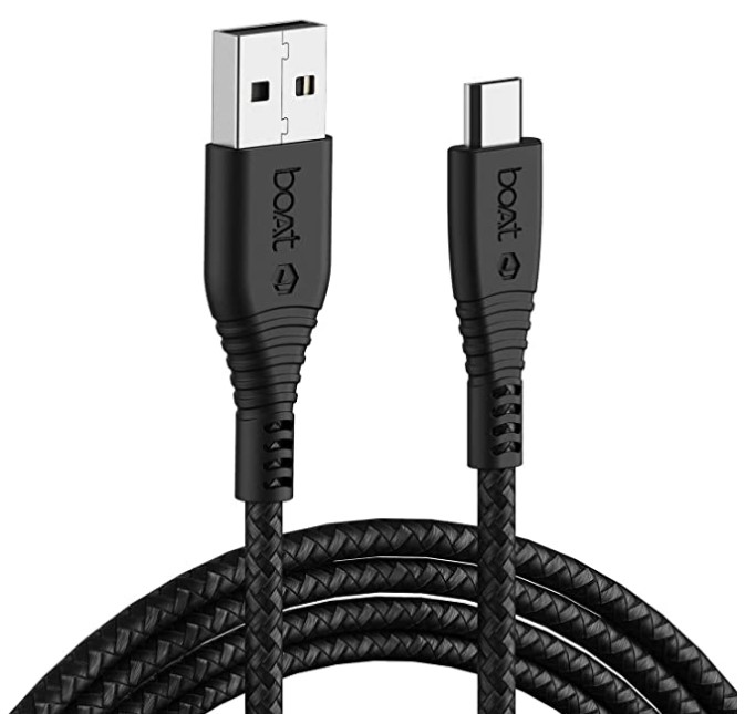 boAt Micro USB 55 Tangle-Free Cable with 3A Fast Charging