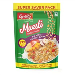 Kwality Crunchy Muesli Mixed Fruit Zero Cholesterol Rs 226 amazon dealnloot