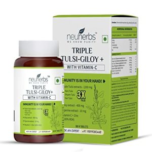 Neuherbs Triple Tulsi Giloy Plus Tablets for Rs 99 amazon dealnloot