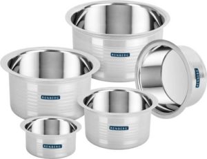 Renberg Steelix Tope Cookware Set Stainless Steel Rs 399 flipkart dealnloot