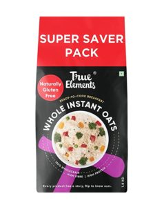 True Elements Instant Oats 1 8kg Gluten Rs 267 amazon dealnloot