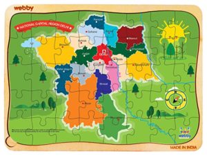 Webby National Capital Region NCR Map Wooden Rs 97 amazon dealnloot