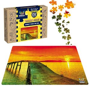 Webby Sunset Over The Sea Wooden Jigsaw Rs 141 amazon dealnloot