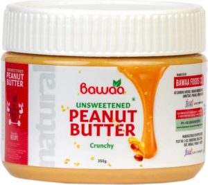 bawaa Natural Crunchy Peanut Butter Unsweetened 350 Rs 90 flipkart dealnloot