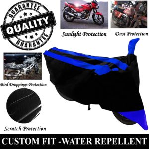 Amazon- Buy AutokraftZ Blue & Black Polyester two wheeler cover