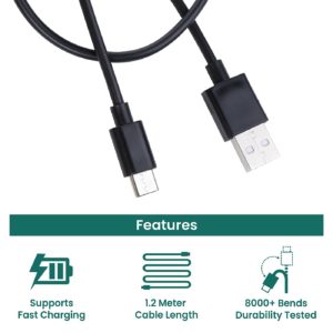 Amazon- Buy Croma 2.4A Fast charge 1.2m Type-C sync and charge cable