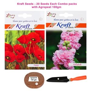 Kraft Seeds Poppy DBL Red and Hollyhock Rs 57 amazon dealnloot