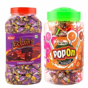 Mahak Kandiez Eclairs Toffee Jar Popon Lollipop Rs 315 amazon dealnloot