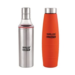 NIRLON SLIM OIL POT AND ORANGE COLOUR Rs 307 amazon dealnloot
