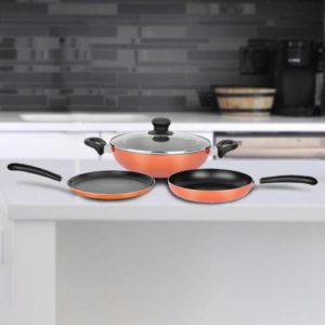 Renberg Orchid Induction Bottom Cookware Set Aluminium Rs 549 flipkart dealnloot