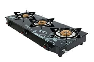 SuryaJwala Toughened Glass Gas Stove Royal Black Rs 1899 amazon dealnloot