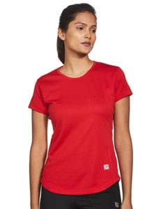 T Shirt WMN SG RN WTSSR046 RED Rs 132 amazon dealnloot