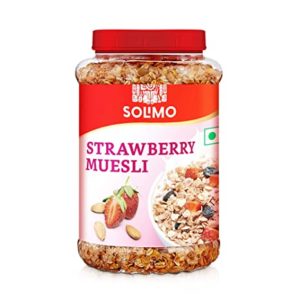 Amazon brand Solimo Strawberry Muesli 1kg Rs 300 amazon dealnloot