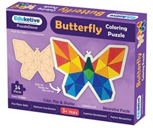 Eduketive PuzzleDecor Butterfly Decorative Coloring Puzzle with Rs 183 amazon dealnloot