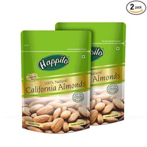 Happilo 100 Natural Premium Californian Almonds 200g Rs 249 amazon dealnloot
