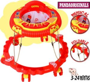 Pandaoriginals SKIPPY WALKER RED FOLDABLE MUSICAL PRAM Rs 19 flipkart dealnloot