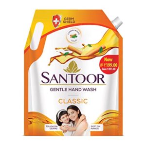 Santoor Classic Gentle Hand Wash 1500ml with Rs 133 amazon dealnloot