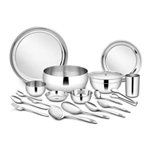 Shri SamStainless Steel Dinner Set Steel 98 Rs 3280 amazon dealnloot
