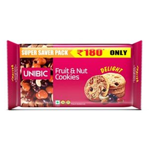 UNIBIC Fruit Nut Cookies 500 g Rs 90 amazon dealnloot