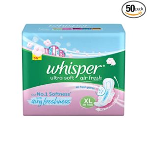 Whisper Ultra Soft Sanitary Pads For Women Rs 239 amazon dealnloot