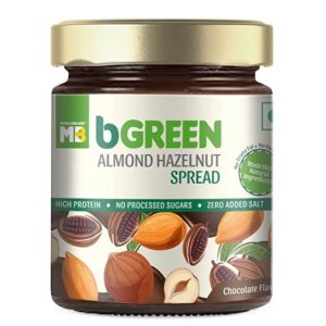 bGREEN Almond Hazelnut Chocolate Spread by MuscleBlaze Rs 239 amazon dealnloot