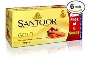 Santoor Gold Bar with Saffron Sandal Sakura Rs 199 amazon dealnloot