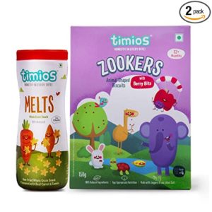 Timios Carrot Cumin Melts Apple Blueberry Bits Rs 144 amazon dealnloot