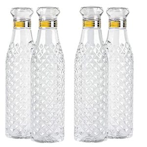 Yhplia Crystal Clear Water Bottle Checkered Pattern Rs 31 amazon dealnloot