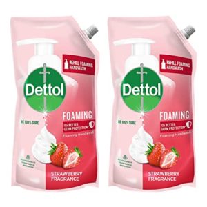 Dettol Foaming Handwash Refill Strawberry 700ml Pack Rs 213 amazon dealnloot