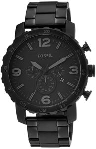 Fossil Nate Chronograph Black Dial Men s Rs 5260 amazon dealnloot