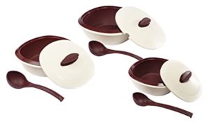 Signoraware Plastic Casserole Set 6 Pieces Maroon Rs 902 amazon dealnloot