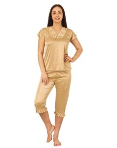 Noty Girl s Satin Solid Night Suit Rs 199 amazon dealnloot