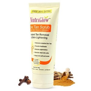 NutriGlow De Tan Scrub With Milk Protein Rs 83 amazon dealnloot