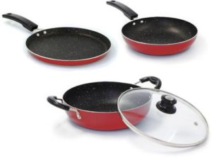 Flipkart SmartBuy Induction Bottom Cookware Set of Rs 979 flipkart dealnloot