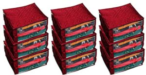 Kuber Industries Heavy Quilted Maroon Large Saree Rs 837 amazon dealnloot