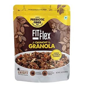 Fit Flex Baked Granola Chocolate Cookies Almond Rs 249 amazon dealnloot